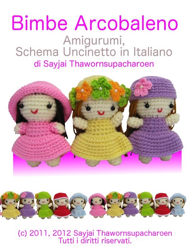 Bimbe Arcobaleno Amigurumi, Schema Uncinetto in Italiano ...
