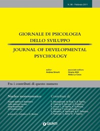 Giornale di Psicologia dello sviluppo - Journal of Developmental Psychology n. 98 - febbraio 2011 - Librerie.coop
