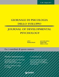 Giornale di Psicologia dello sviluppo - Journal of Developmental Psychology n. 99 - giugno 2011 - Librerie.coop