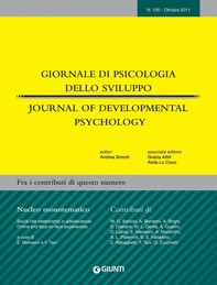 Giornale di Psicologia dello sviluppo - Journal of Developmental Psychology n. 100 - ottobre 2011 - Librerie.coop