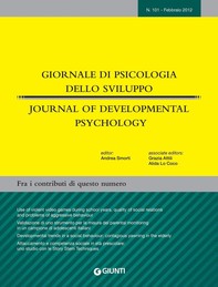 Giornale di Psicologia dello sviluppo - Journal of Developmental Psychology n. 101 - febbraio 2012 - Librerie.coop