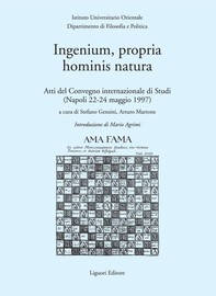 Ingenium propria hominis natura - Librerie.coop