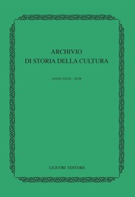 Archivio di storia della cultura. Anno XXXI - 2018 - Librerie.coop