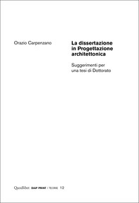 La dissertazione in Progettazione architettonica - Librerie.coop