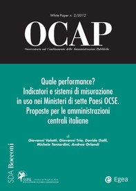 OCAP 2.2012 - Quale performance? Indicatori e sistemi di misurazione in uso nei ministeri di sette paesi OCSE - Librerie.coop
