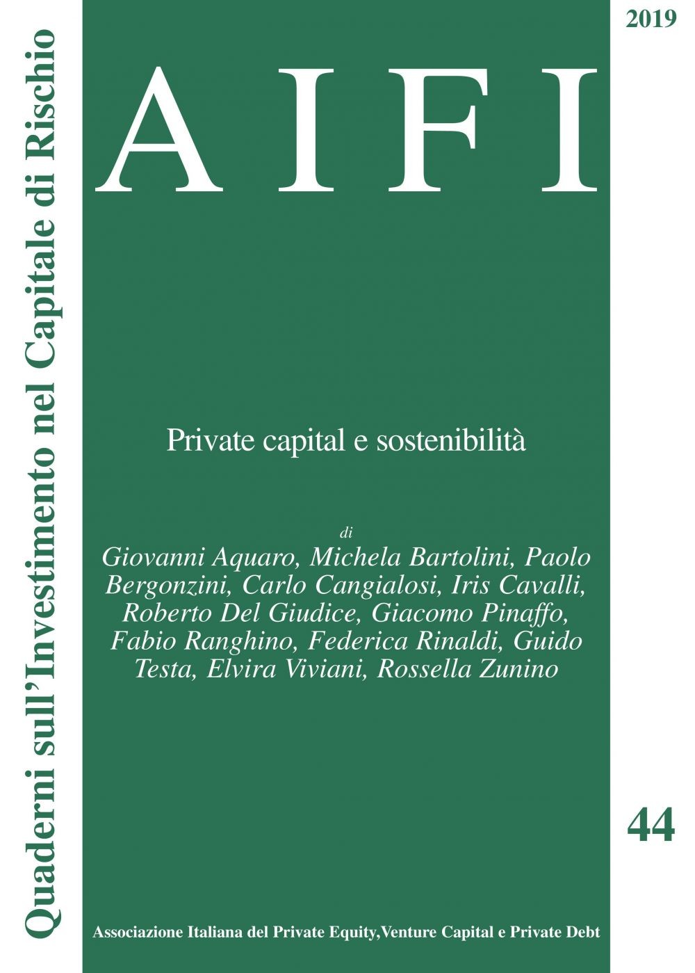 AIFI 44/2019. Private capital e sostenibilità - Librerie.coop