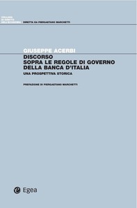 Discorso sopra le regole di governo della Banca d'italia - Librerie.coop