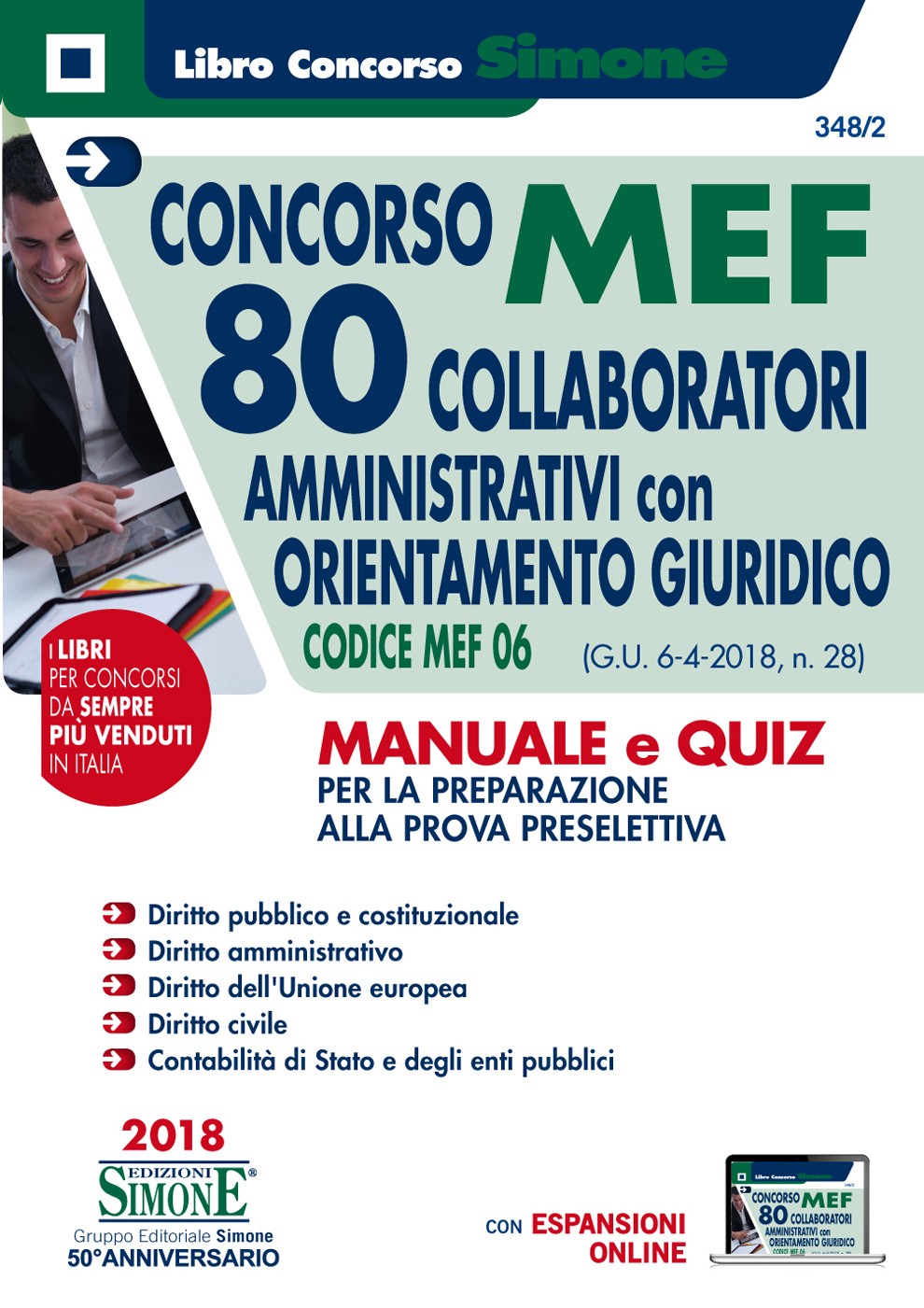 Concorso MEF - 80 Collaboratori Amministrativi con orientamento giuridico - Manuale e Quiz - Librerie.coop