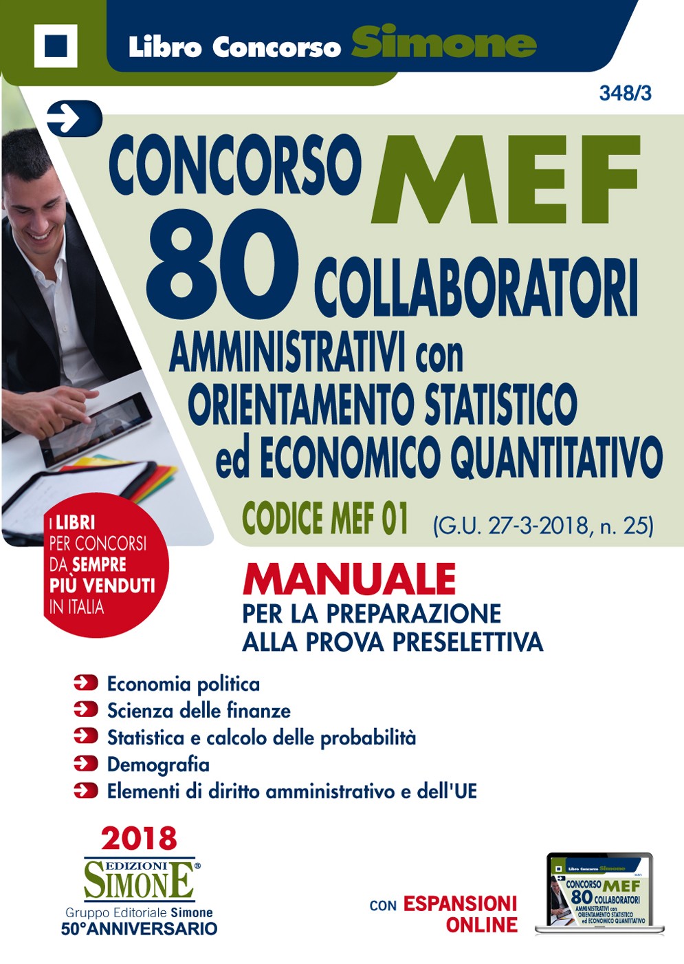 Concorso MEF - 80 Collaboratori Orientamento Statistico-Economico Quatitativo - Manuale - Librerie.coop