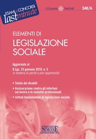 Elementi di Legislazione sociale - Librerie.coop