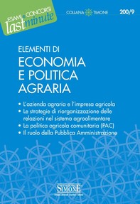 Elementi di Economia e Politica Agraria - Librerie.coop
