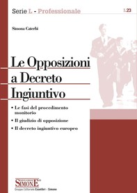 Le Opposizioni a Decreto Ingiuntivo - Librerie.coop