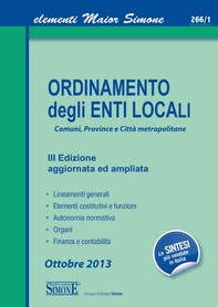 Elementi Maior di Ordinamento degli Enti Locali - Librerie.coop