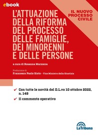 L'attuazione della riforma del processo delle famiglie, dei minorenni e delle persone - Librerie.coop