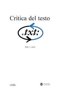 Critica del testo (2018) Vol. 21/1 - Librerie.coop