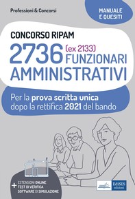 Concorso RIPAM 2736 (ex 2133) Funzionari Amministrativi - Prova scritta unica 2021 - Librerie.coop