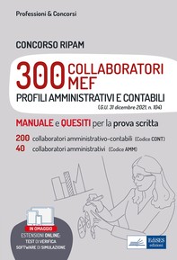 Concorso RIPAM 300 Collaboratori MEF - Ministero Economia e Finanze - Librerie.coop
