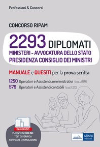 Concorso RIPAM 2293 diplomati - 1250 amministrativi (cod. AMM) e 579 contabili (cod. ECO) - Librerie.coop