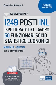 Concorso 1249 INL Ispettorato Nazionale del Lavoro profilo 50 Funzionari socio statistico economici - Librerie.coop