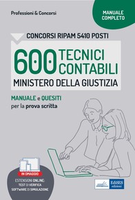 600 TECNICI CONTABILI MINISTERO DELLA GIUSTIZIA - Librerie.coop