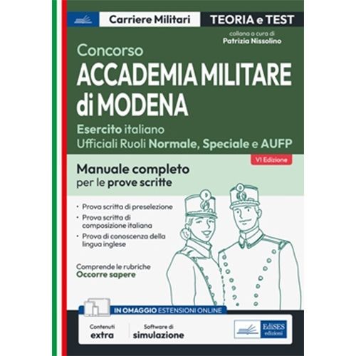 Concorso Accademia militare di Modena - Ufficiali Esercito italiano - Librerie.coop
