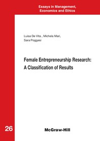 Female Entrepreneurship Research: A Classification of Results - Librerie.coop