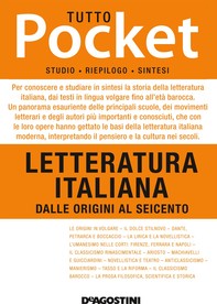TUTTO POCKET - Letteratura italiana. Dalle Origini al Seicento - Librerie.coop