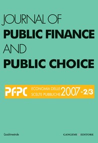 Journal of public Finance and Public Choice n. 2-3/2007 - Librerie.coop