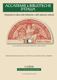 Accademie & Biblioteche d'Italia 1-4/2015 - Librerie.coop