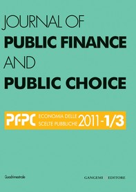 Journal of Public Finance and Public Choice n. 1-3/2011 - Librerie.coop