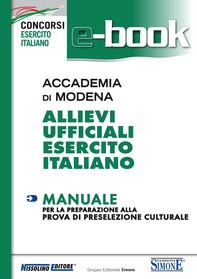 Accademia di Modena - Allievi Ufficiali Esercito Italiano - Manuale - Librerie.coop