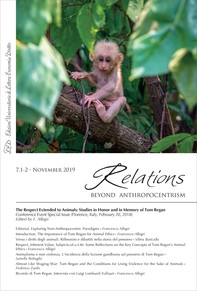 Relations. Beyond Anthropocentrism. Vol. 7, No. 1-2 (2019). The Respect extended to Animals - Librerie.coop
