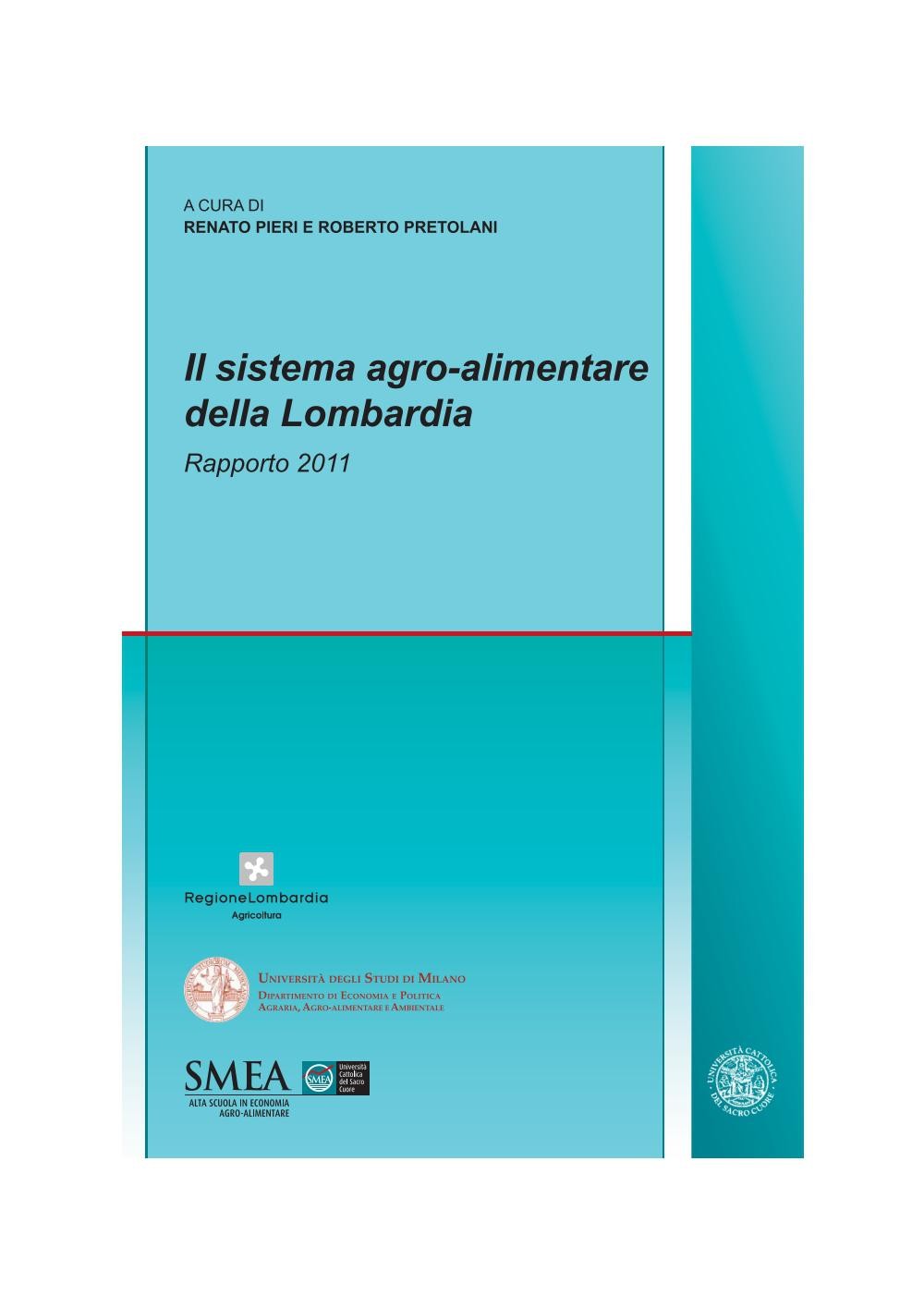 Il sistema agro-alimentare della Lombardia. Rapporto 2011 - Librerie.coop
