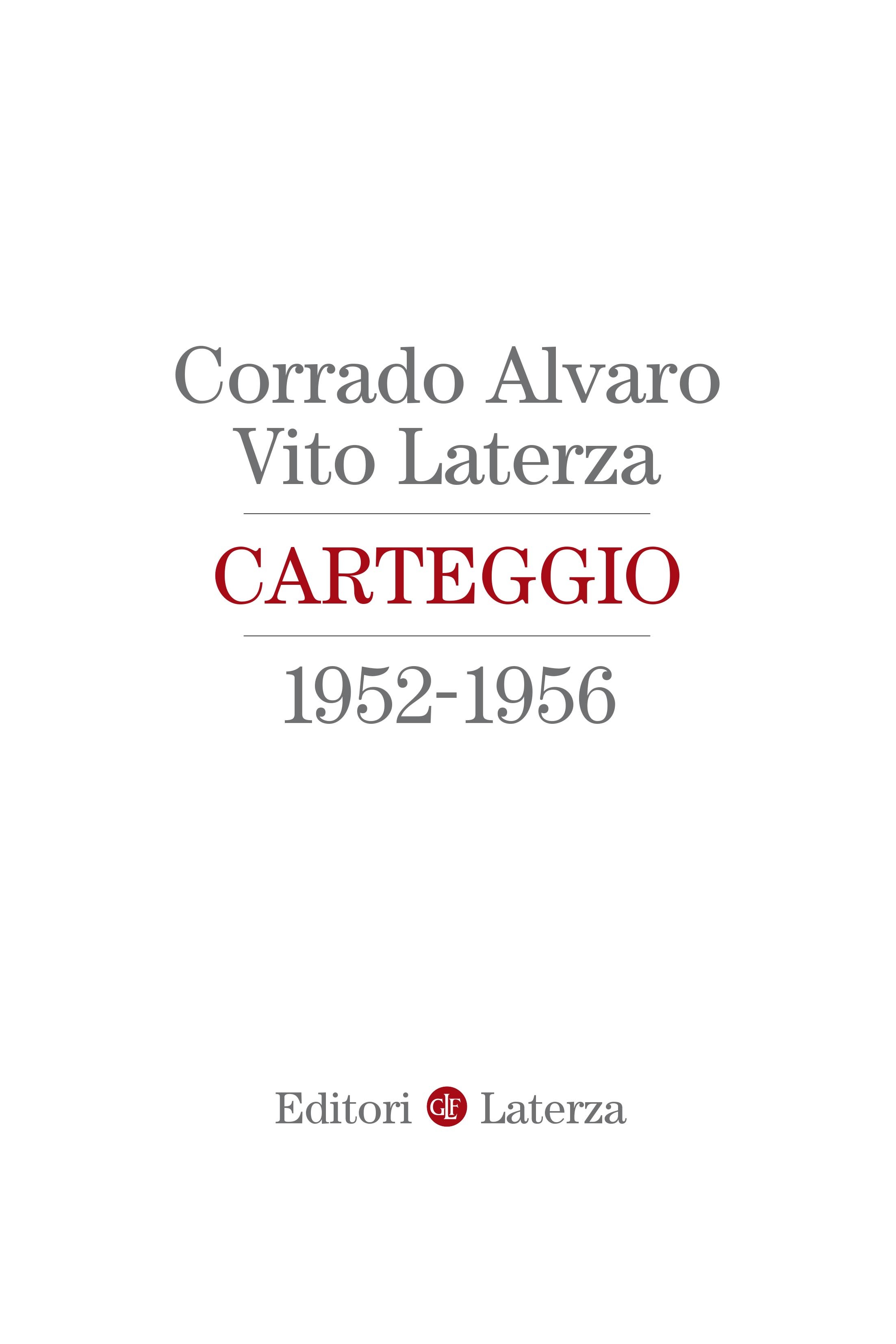 Carteggio 1952-1956 - Librerie.coop