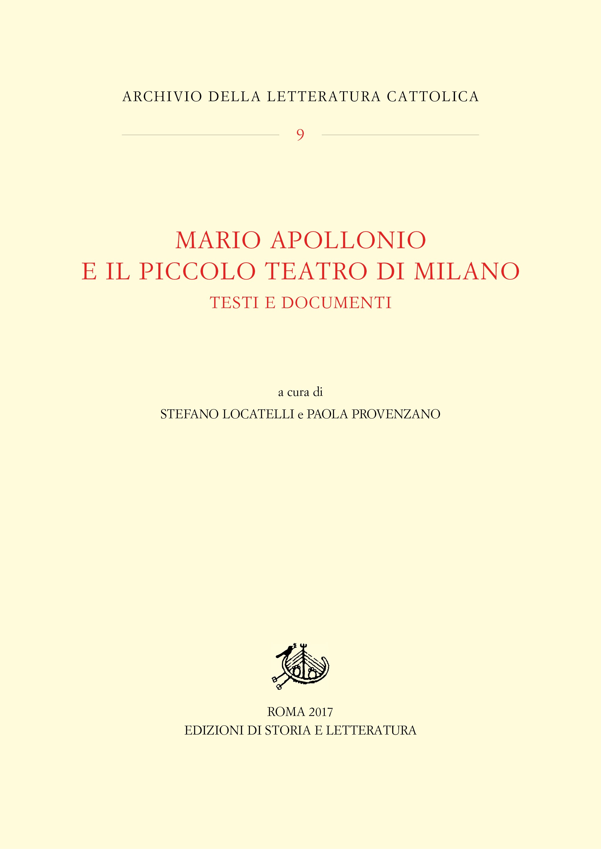 Mario Apollonio e il Piccolo Teatro di Milano - Librerie.coop