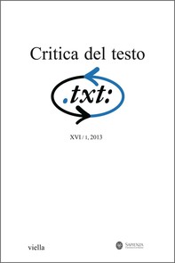 Critica del testo (2013) Vol. 16/1 - Librerie.coop