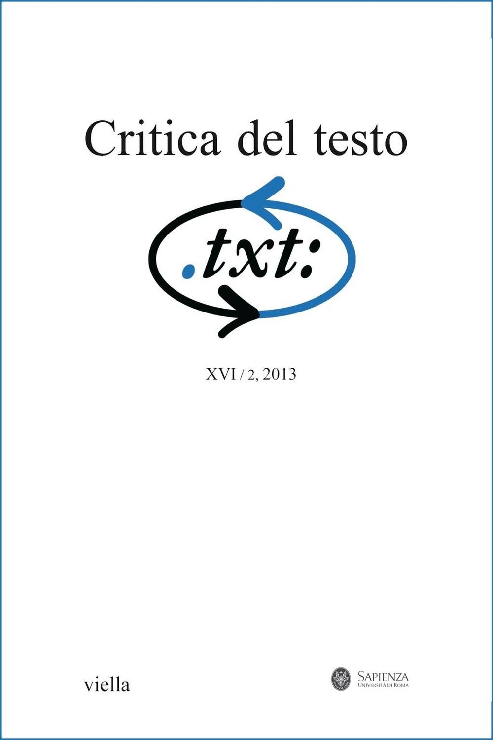 Critica del testo (2013) Vol. 16/2 - Librerie.coop