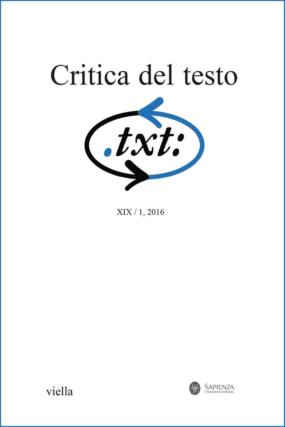 Critica del testo (2016) Vol. 19/1 - Librerie.coop
