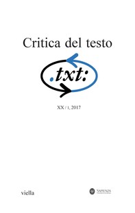 Critica del testo (2017) Vol. 20/1 - Librerie.coop