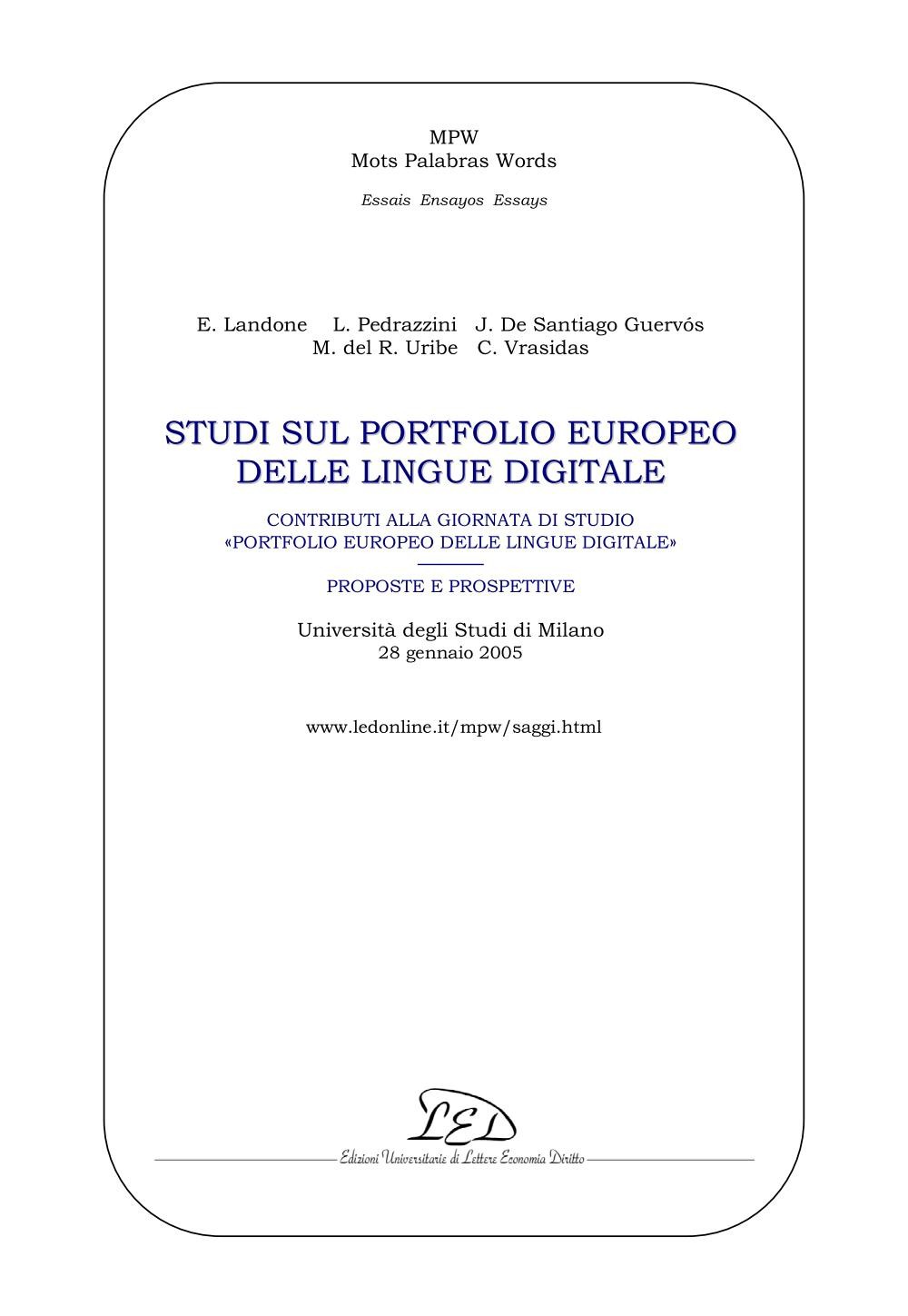 Studi sul portfolio europeo delle lingue digitale - Librerie.coop