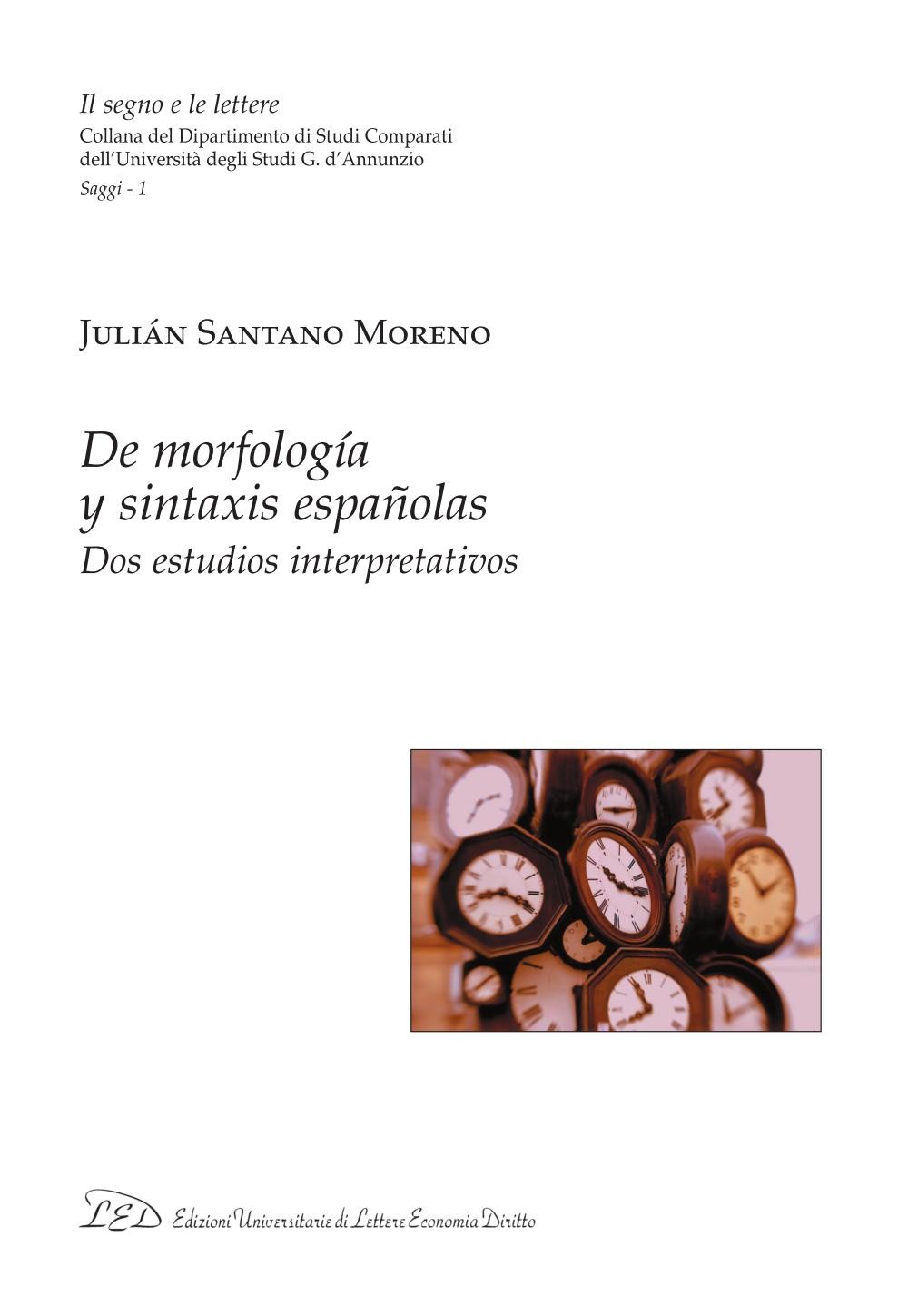 De morfología y sintaxis españolas - Librerie.coop