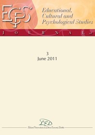 Journal of Educational, Cultural and Psychological Studies (ECPS Journal) No 3 (2011) - Librerie.coop