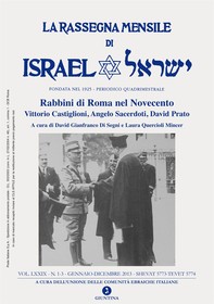 La Rassegna Mensile di Israel LXXIX 2014 (Rabbini di Roma nel Novecento) - Librerie.coop