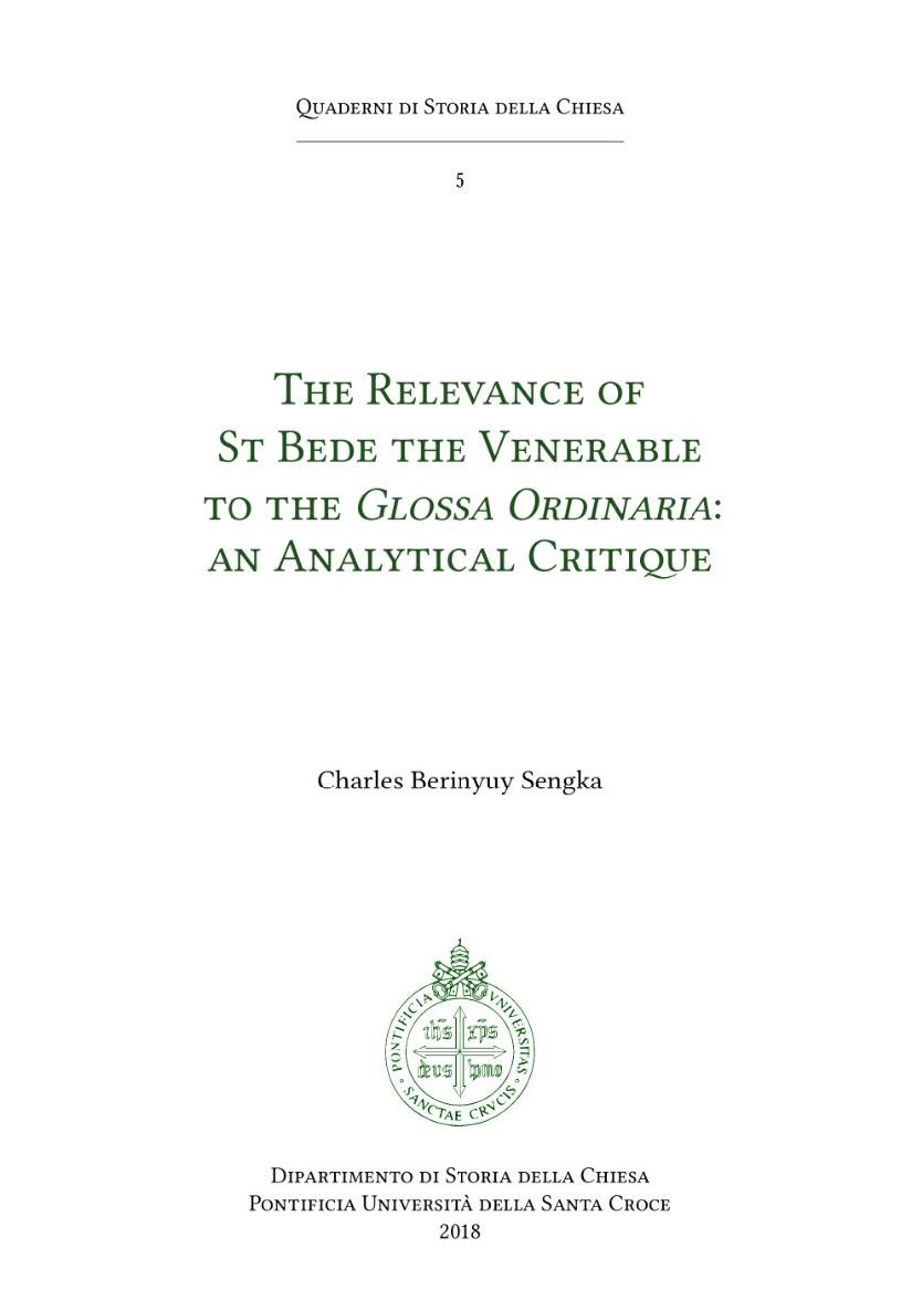 The Relevance of St Bede the Venerable to the Glossa Ordinaria - Librerie.coop