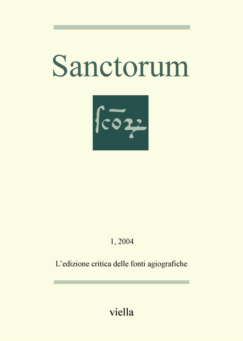 Sanctorum 1: L'edizione critica delle fonti agiografiche - Librerie.coop