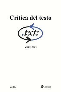 Critica del testo (2005) Vol. 8/2 - Librerie.coop