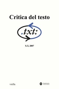 Critica del testo (2007) Vol. 10/2 - Librerie.coop