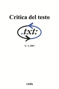 Critica del testo (2007) Vol. 10/3 - Librerie.coop