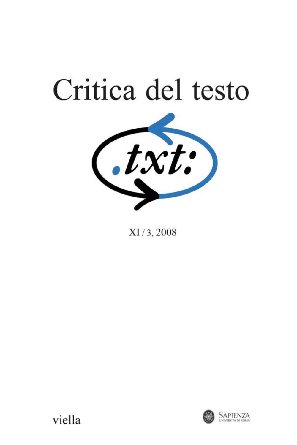 Critica del testo (2008) Vol. 11/3 - Librerie.coop