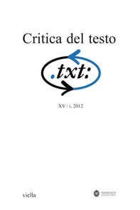 Critica del testo (2012) Vol. 15/1 - Librerie.coop